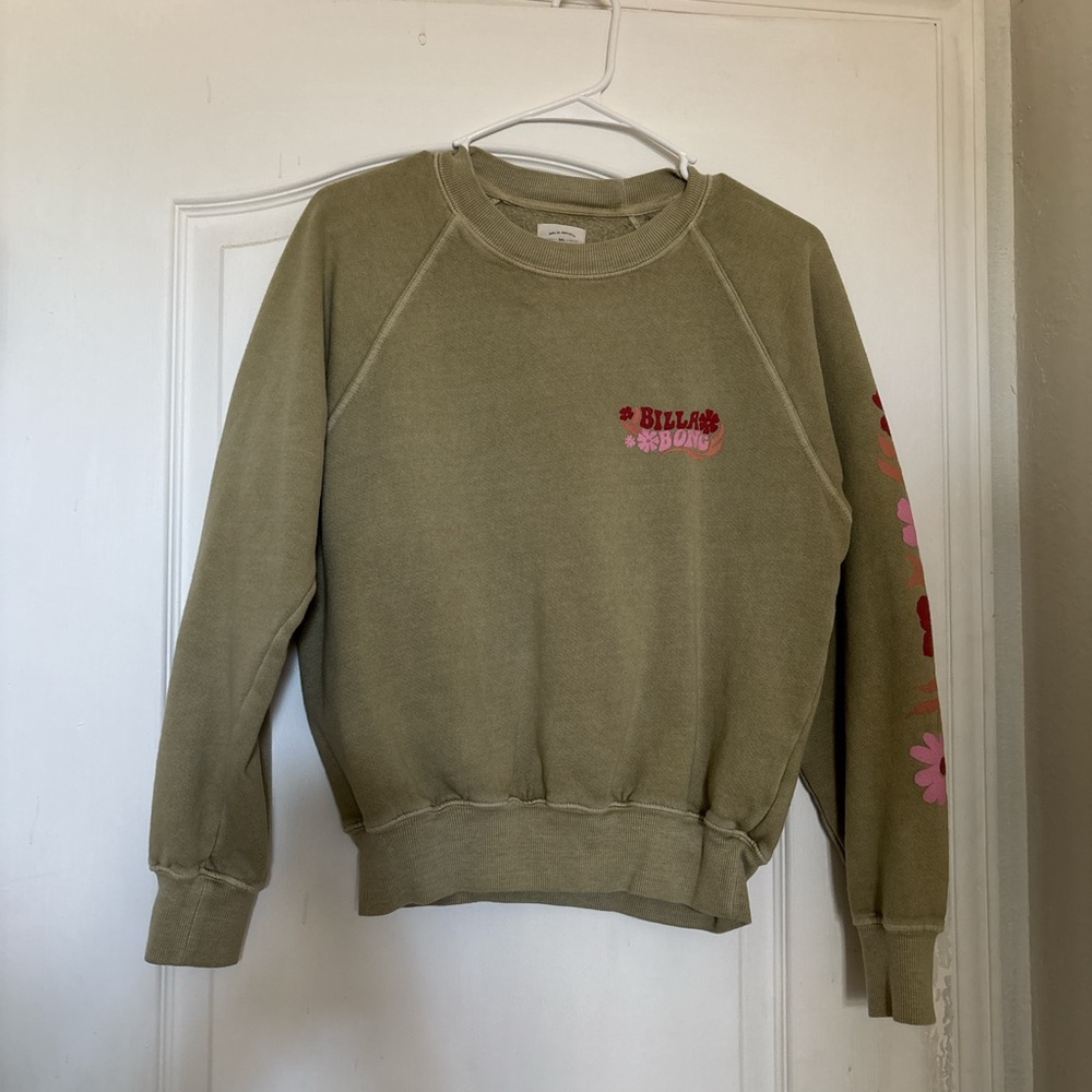 Billabong Sweatshirt with Floral Sleeve